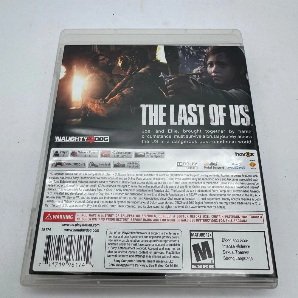 The Last of Us Sony PlayStation 3 PS3 2013 Naughty Dog Action Survival Horror